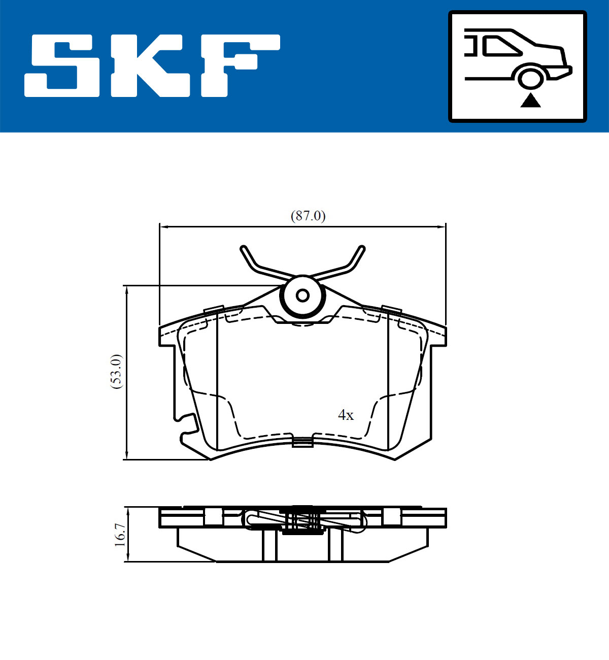 Placute frana SKF VKBP90694